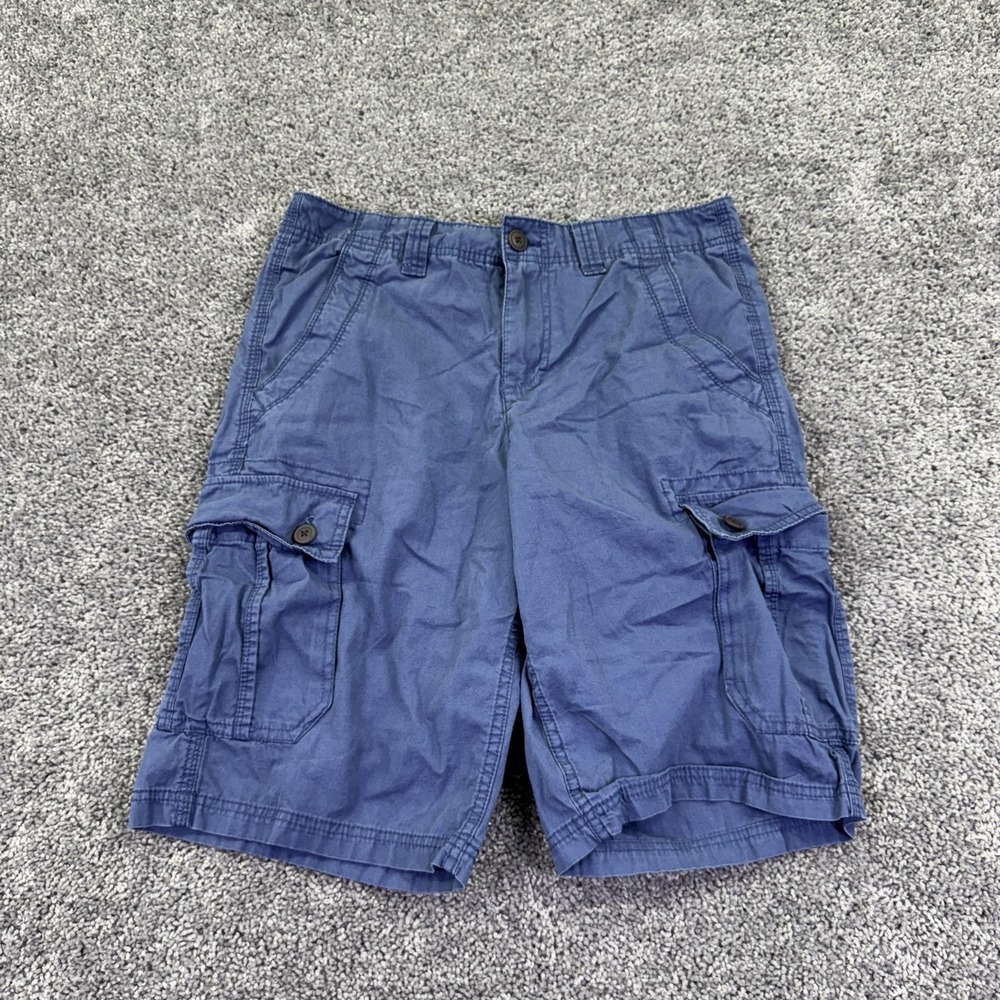 Urban Pipeline Cargo Shorts Mens 30 Blue Cotton Canvas Pockets Casual Summer